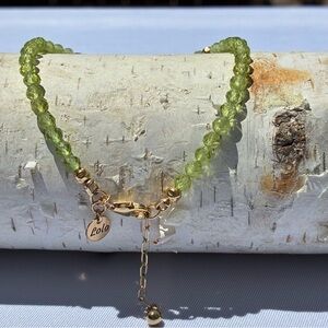Genuine Peridot Faceted Gemstone Bracelet